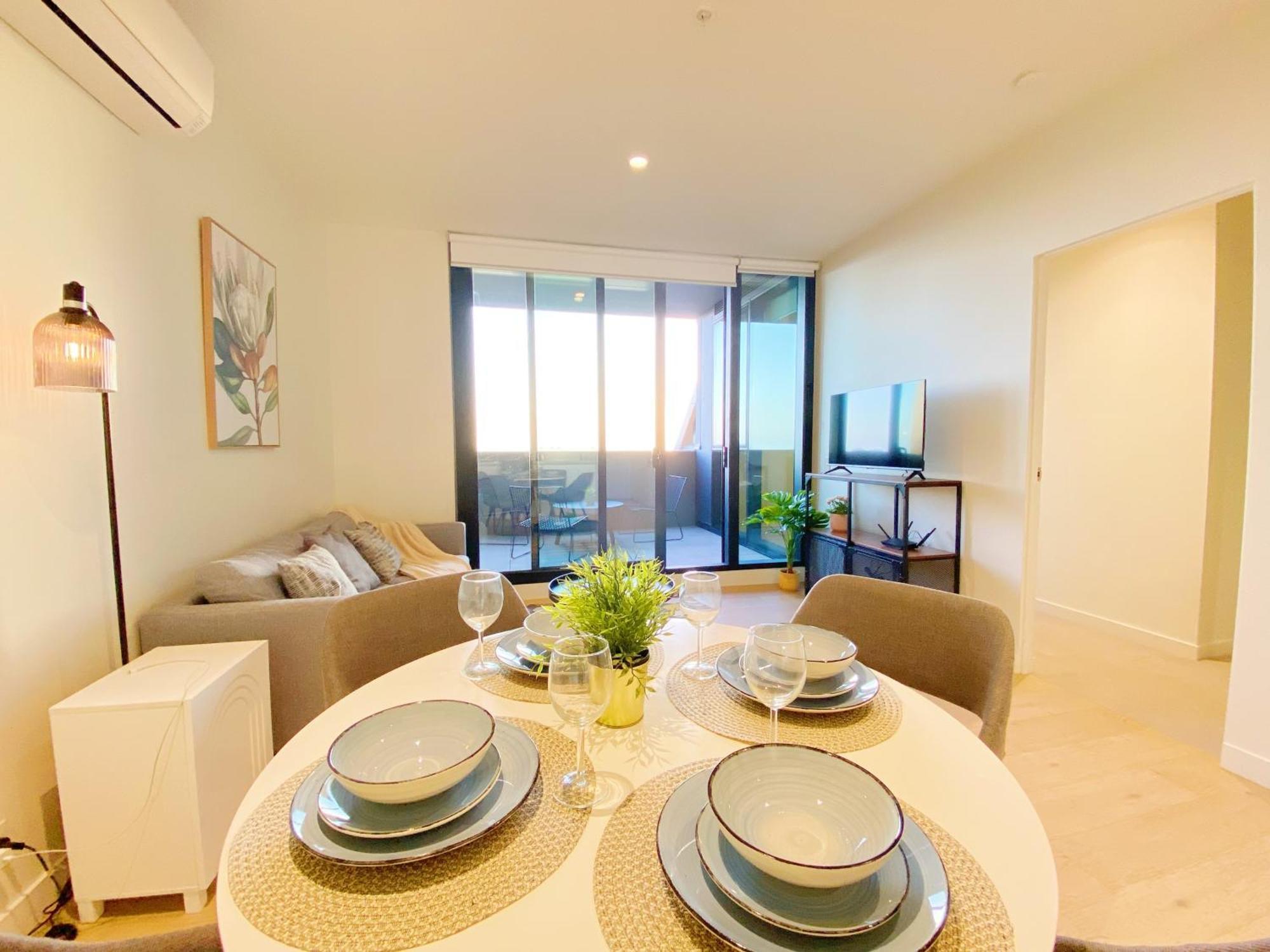 Modern Comfort - 2B2B With Balcony & Parking Melbourne Luaran gambar